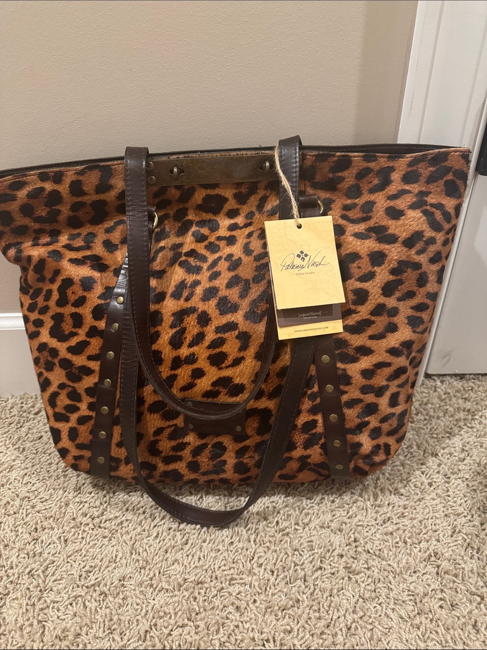 NWT Leather Calf Hair